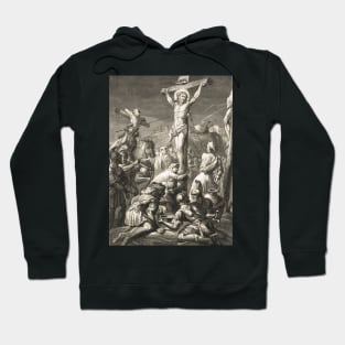 Crucifixion of Christ Engraving 1839 Hoodie